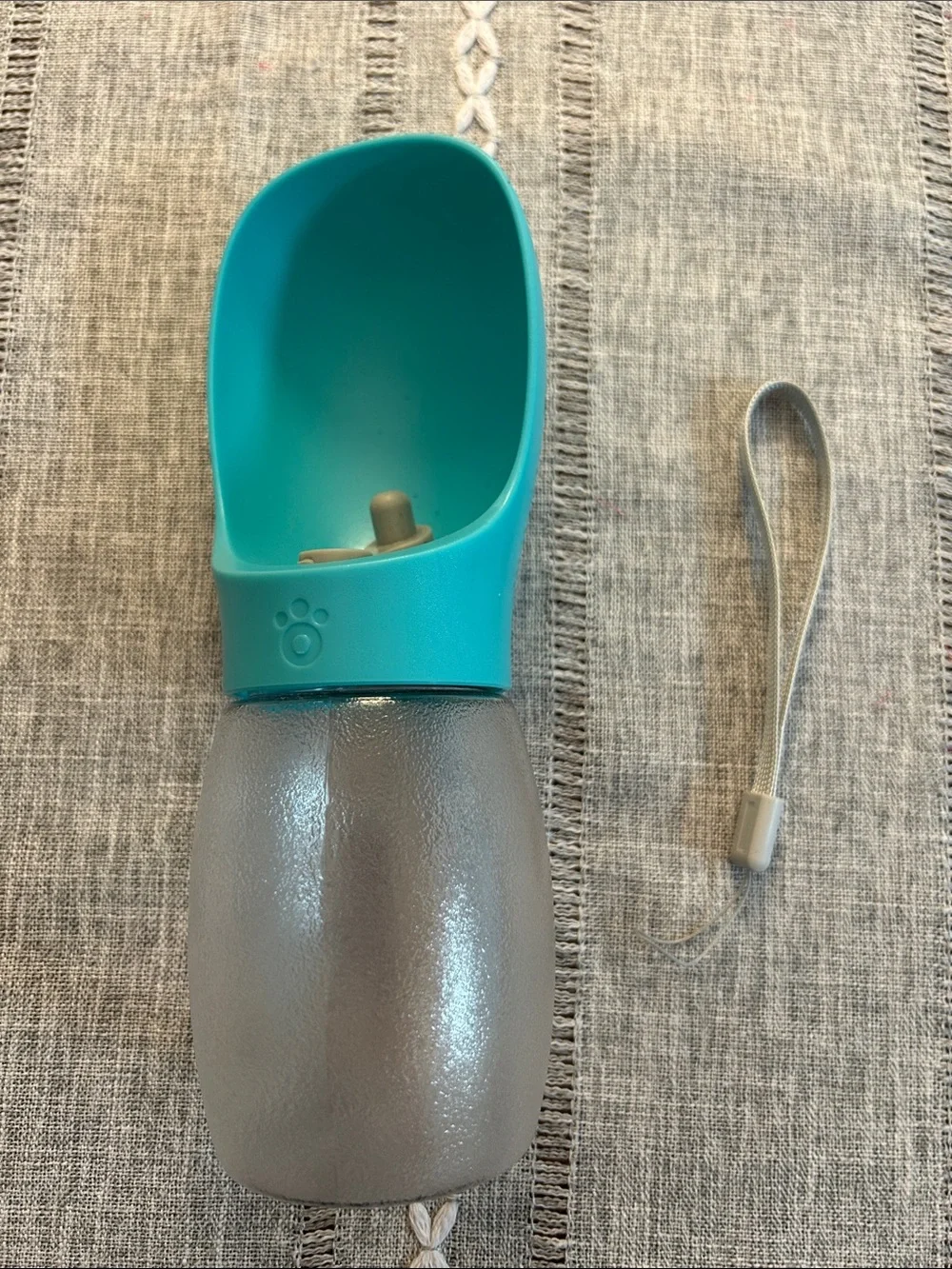 Portable Dog Water Bottle with Teal Silicone Spout